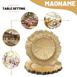 MAONAME Round 13" Gold Charger Plates, Set of 6, Reef Plate Chargers for Dinner Plates, Plastic Table Chargers for Wedding, Thanksgiving, Christmas