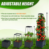 Biotolot 2 Packs Raised Garden Bed Tomato Planter Box with Trellis,44.8" Self-Watering Tomato Cage with Trapezoidal Trellis for Climbing Plants Flowers Vegetables Vine in Patio Garden Indoor Outdoor