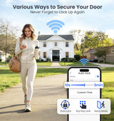 Veise VE012W Built-in WiFi Fingerprint Smart Lock, App Remote Control, Compatible with Alexa & Google Assistant, Keyless Entry for Front Door, Digital Keypad Deadbolt, Auto Lock, Satin Nickel