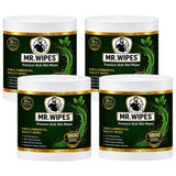 MR. WIPES Premium Bulk Wet Wipes – 1800 Count per Roll (4 Rolls), Gym & Fitness Equipment, Commercial Use, 8" x 6" Sheet, Value Series 25 GSM