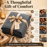 L'AGRATY Weighted Blanket for Adults 15lbs, 48"x72", Dark Grey Twin Full Size Heavy Throw Blanket, Cooling, Breathable, Microfiber with Glass Beads, Big, Washable, All-Season