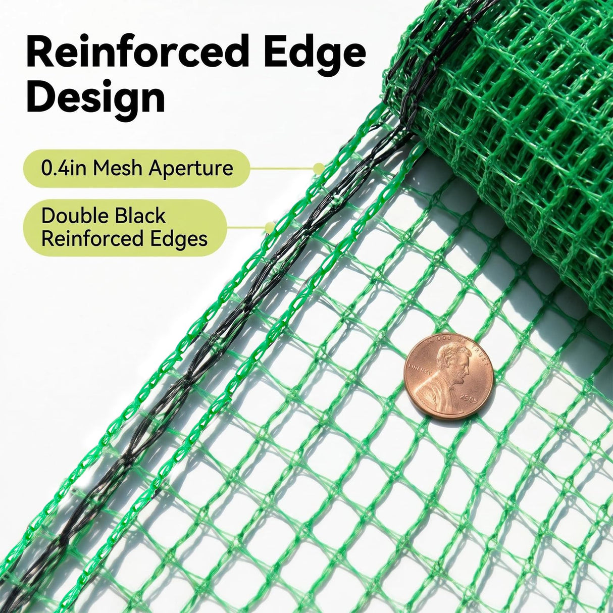 Tilvex 6.6x100ft Plastic Mesh Fencing,0.4in Mesh Deer Fence
