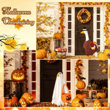 FuWeave 8 Set Holiday Porch Goose Outfits 23'' Goose Clothes Summer Fall Halloween Christmas Winter Thanksgiving Valentine St. Patrick Easter 4th of July Lawn Porch Geese Costume for Patio Yard Decor