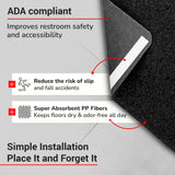 Hygomat Disposable Urinal Mats, Odor Eliminating, Time Monitor, Non-Slip Adhesive, Charcoal, Case of 6, Made in The USA