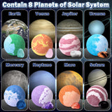 Toylink Galaxy Bath Bombs for Kids with Surprise Inside Space Toys, 8 Pack Planet Bath Bombs with Solar System Gemstones Organic Bubble Bath Fizzies Birthday Christmas Gift for Boys Girls