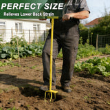 BARAYSTUS Hand Tiller Cultivator, Steel Garden Claw with Wide Foot Plate