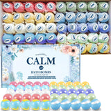 TranquilBliss Bath Bombs Set 50 PCS with 10 Rich Scents, Bath Bombs for Women, Natural Bubble Bombs with Shea Butter & Safe Oil, Ideal for Christmas, Birthday, Valentine's Day Mother's Day Present