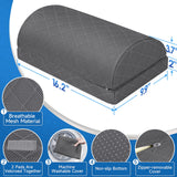 CushZone Foot Rest,Desk & Gaming Accessories,Foot Rest for Under Desk at Work,Comfortable Footrest with 2 Adjustable Heights & Removable Cover, Office Desk Accessories（Gray）