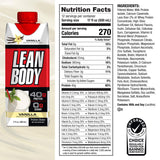 Lean Body Ready-to-Drink Vanilla Protein Shake, 40g Protein, Whey Blend, 0 Sugar, Gluten Free, 22 Vitamins & Minerals, 17 Fl Oz (Pack of 12) LABRADA