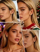 36 Pairs Chunky Gold Hoop Earrings Set for Women, Gold Plated