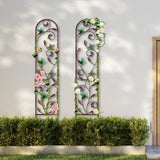 aboxoo 2-Pack Hummingbird Metal Garden Trellis,60" Decorative Outdoor Fence