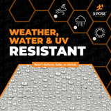 Heavy Duty Silver Poly Tarp 50' X 50' - Multipurpose Protective Cover - Durable, Waterproof, Weather Proof, Rip and Tear Resistant - Extra Thick 12 Mil Polyethylene - by Xpose Safety