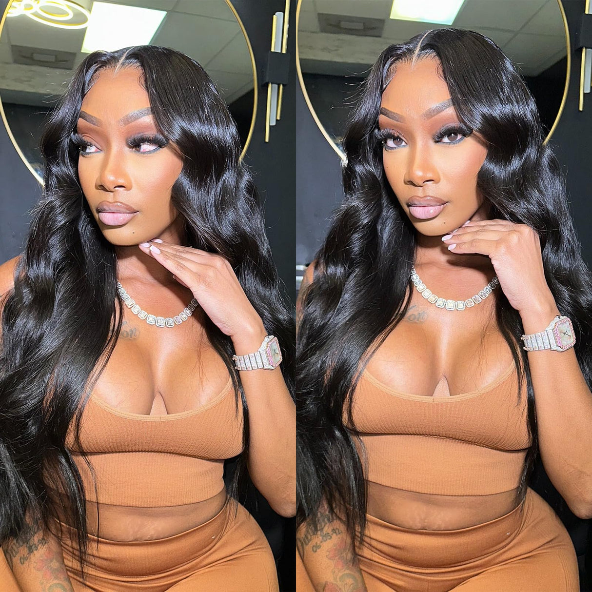 30 Inch 13x6 HD Lace Frontal Wigs Human Hair Pre Plucked Body Wave Lace Front Wigs Human Hair 180% Density Glueless Wigs Human Hair Wigs for Women