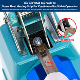 LinsnField Sealer Pro, Patented 12inch Impulse Heat Bag Sealer, 7mm Sealing Width Poly Bag Seal Machine, 2 Replacement Kits 2 Fuses Included, Blue