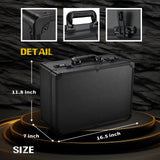 Barber Accessories Case, Profesional Barbers Briefcase Tool Case, Barber Cases for Clippers and Supplies, Hair Scissors Clippers Trimmer Organizer, Barbers Suitcase with Code Lock Black