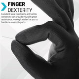 FURWEY Safety Work Gloves-72 Pairs,PU Coated Safety Gloves with Grip,13 Gauge Seamless Knit Glove,for Men and Women, Ideal for Warehouse Package Handling，Construction, Gardening (X-Large)