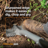 Fiskars 60" Pro Garden Shovel for Digging, Heavy Duty Steel Gardening Tool with Straight Handle