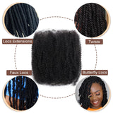 Beauty Youth 16 Inch Afro Kinkys Bulk Human Hair (100 Gram/Pack), Braiding Hair for Dreadlocks, Loc Repair, Twists, Dreadlock Extensions