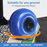 Aomedeelf Beach Cart with Balloon Wheels for Sand, Maximum Capacity 220 lbs