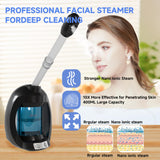 Facial Steamer-Portable Facial Steamer for Face, Nano Ionic Face Steamer for Facial Deep Cleaning, Vaporizador Facial Steamer for Esthetician, Professional Facial Steamer for Home Facial Spa. (Black)