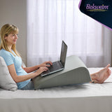 Bed Wedge Pillow | Unique Curved Design for Multi Position Use | Memory Foam Wedge Pillow for Sleeping | Works for Back Support, Leg, Knee | Includes Cover Plus Extra Sheet (Dark Grey)