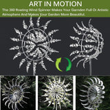 Generic Shirem Magical Metal Windmill, Kinetic Wind Sculptures & Spinners, 3D Wind Spinner, Kinetic Spinner, Enchanting Wind Spinner for Yard and Garden.