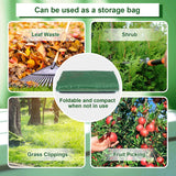 MyLifeUNIT Compost Bins Outdoor, Composting Bin for Outside Garden, Reusable Garden Yard Waste Bag, 34 Gallons (2 Pack, Green)