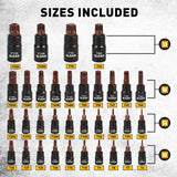 37-Piece Master Torx Bit Socket Set, 1/4", 3/8", 1/2" Drive Star & Tamper Proof T6-T70, T6H-T70H, Premium CR-V & S2 Alloy Steel, Ratchet Wrench, Sockets Adapter, High Torque for Automotive Mechanic