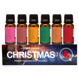 Eternal Essence Oils Christmas Set of 6 Premium Fragrance Oils - Peppermint, Cranberry, Spiced Cider, Pine, Cinnamon and Reindeer Retreat - for Diffusers, Candle & Soap Making, & Aromatherapy - 10ML