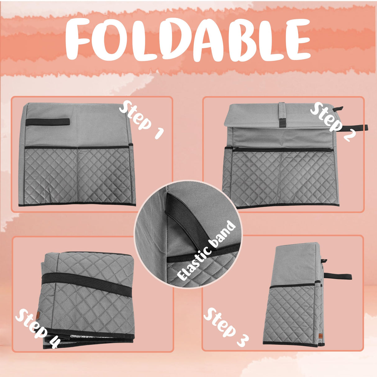 CROTIRAD Slushie Machine Dust Cover for Ninja Slushie Frozen Drink Maker, Hanging Dust Cover for Ninja Slushy Machine, Easy Foldable Fits Ninja Slushi Maker, Quilted Gray, Upgrade