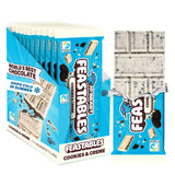 MrBeast Feastables Cookies & Creme Chocolate Bar, King Size, 10 Count