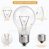 JUNFMLY Clear 60 Watt Incandescent Light Bulbs, A19 Shape, Dimmable, 2700K Soft White, E26 Base, 6 Pack