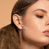 CUTEFEEL 18K White Gold Plated Sterling Silver Ball Stud Earrings(9mm)