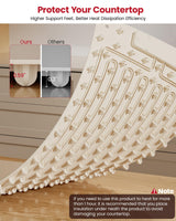 Extra Large Food Warming Mat for Countertop (XXL 36”x16”) - Full-Surface Heating Pad with 4 Temps Settings, Ideal for Buffet Party Food Warmer, Roll-Up Electric Warming Tray for All Gathering, Beige