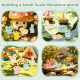 Gucoqe 400PCS Mini Resin Animals, 100+ Styles Glow in the Dark Tiny Animal Figurines Bulk for Fairy Garden, Aquarium, Micro Landscape and DIY Craft Decor
