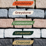 Beuta Landscape Edging | Garden Edging Border | Polyrock Blocks for Lawn Edging, Flower Beds & Yard Edging – 10 Pack | Each Section Has 6 Blocks 48" L x 4" W x 6.5" H | 20 Spikes | Sandstone