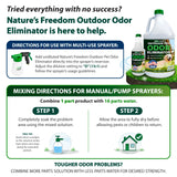 Nature's Freedom Hose-End Outdoor Pet Odor Eliminator – Gallon Enzyme Cleaner with Spray Gun for Yard, Turf, Patios, Kennels, Concrete