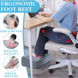 ROYALAY Adjustabl Foot Rest Under Desk for Office, High-Density Foam Foot Rest with 3 Adjustable Heights, Ergonomic Footrest with Washable Cover for Home, Airplane, Travel(17 * 11 * 17in, Gray)