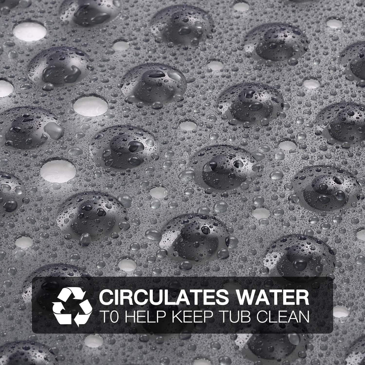 YINENN Bath and Shower Safety Mats 40x16 inch, Non Slip with Suction Cups for Bathroom Stall and Tub Floor, Extra Large and Machine Washable, Drain Holes Keep Bathtub Clean, Clear Light Black