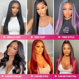 Btomar 28 Inch 13x6 Lace Front Wigs Human Hair Pre Plucked Straight HD Transparent Lace Front Wigs Human Hair 200 Density 13x6 Straight Lace Frontal Wigs Human Hair Wigs for Women (28 Inch)