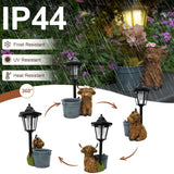 Muzzysse Highland Cow Statues Outdoor Solar Sculptures with Solar Lights and Flowerpot Funny Garden Decor Animal Figurines Resin Outdoor Statues for Patio Yard Lawn Balcony Grandma Mom Gifts