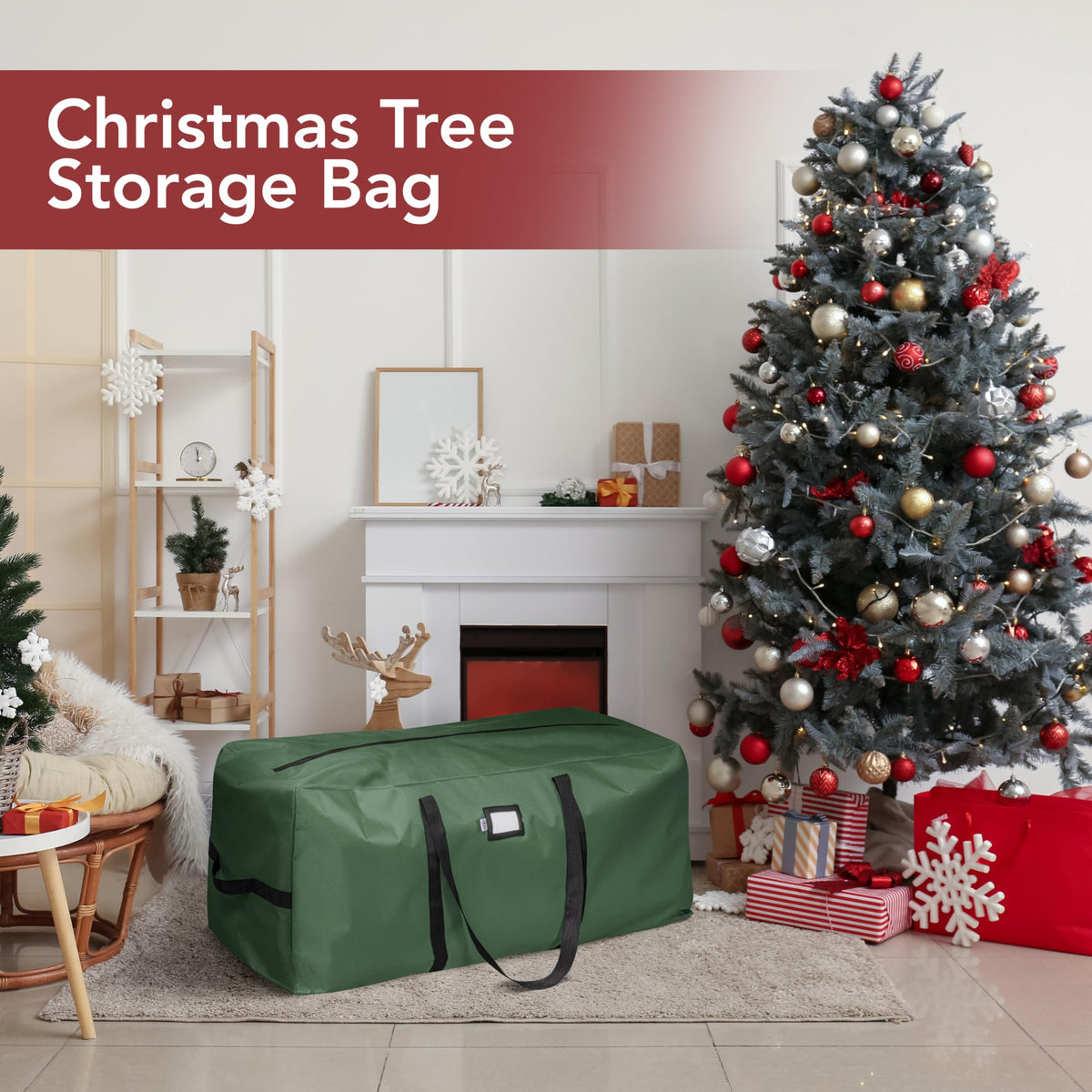 Holiday Cheer Christmas Tree Storage Bag Waterproof 9ft Green