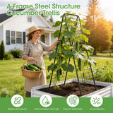 Heavy Duty Cucumber Trellis, 50" x 17" A-Frame Garden Trellis.1Pack