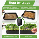 RMBHM Microgreens Growing Trays Kit – 6 Pack Micro Green Grow Trays with 12 Hemp Fiber Grow Mats, 15 x 11 x 2.5 Inch Seed Starter Trays for Growing Microgreens, Indoor Gardening