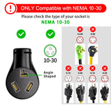 PlugSaf 1.5FT 30AMP 125V/250V 3 Prong to 4 Prong Dryer Adapter, NEMA 14-30P Male to 10-30R Female, Dryer Plug Adapter 3 to 4 Prong Outlet, STW 10 Gauge, ETL Listed