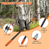 SISUPASSIE 20FT Reach Pole Saw for Tree Trimming, Telescoping Tree Pruner Extendable with 3-12FT Extension Pole, Manual Saw for Garden, Patios, Yard