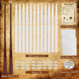 24 Pcs Halloween LED Magic Hanging Floating Candles, Taper Flickering Flameless with 2 Magic Wands - Candle Set for Halloween, Christmas, Weddings, Birthdays & Fantasy Ambiance...