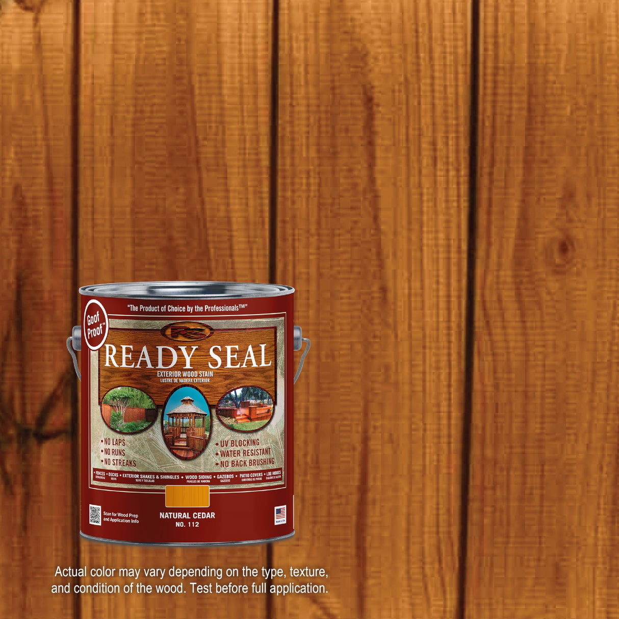 Ready Seal 112 Stain and Sealer, Natural Cedar, 1 gal, Can