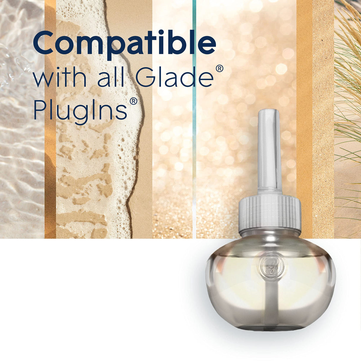 Glade PlugIns Scented Oil 10 Refills, Air Freshener, Aqua Waves, 10 x 0.67 oz, Packaging May Vary