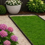 Pmango 10-Pack Galvanized Steel Landscape Lawn Edging 4.5 inch Height Black